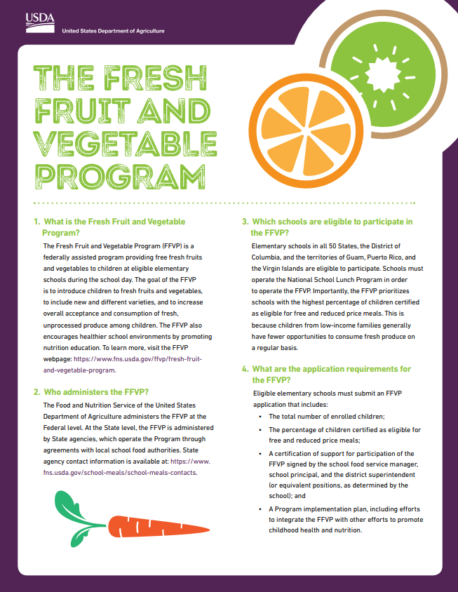 Fresh Fruit And Vegetable Program